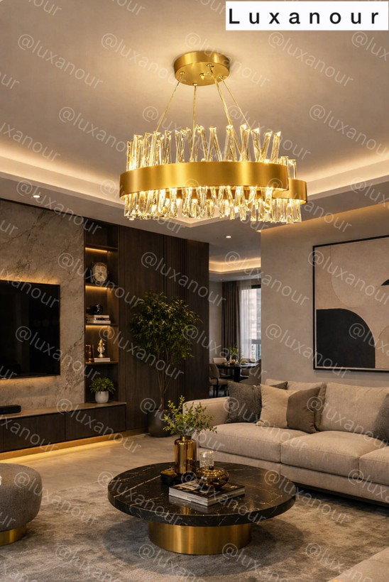 لوستر مدل آویزی مدل آلفا گرد سایز 60